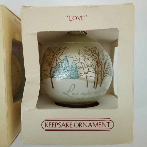 (2) NIB Vintage Hallmark Glass Ornament 1980 1983 Christmas Charmer Keepsake - Picture 4 of 14
